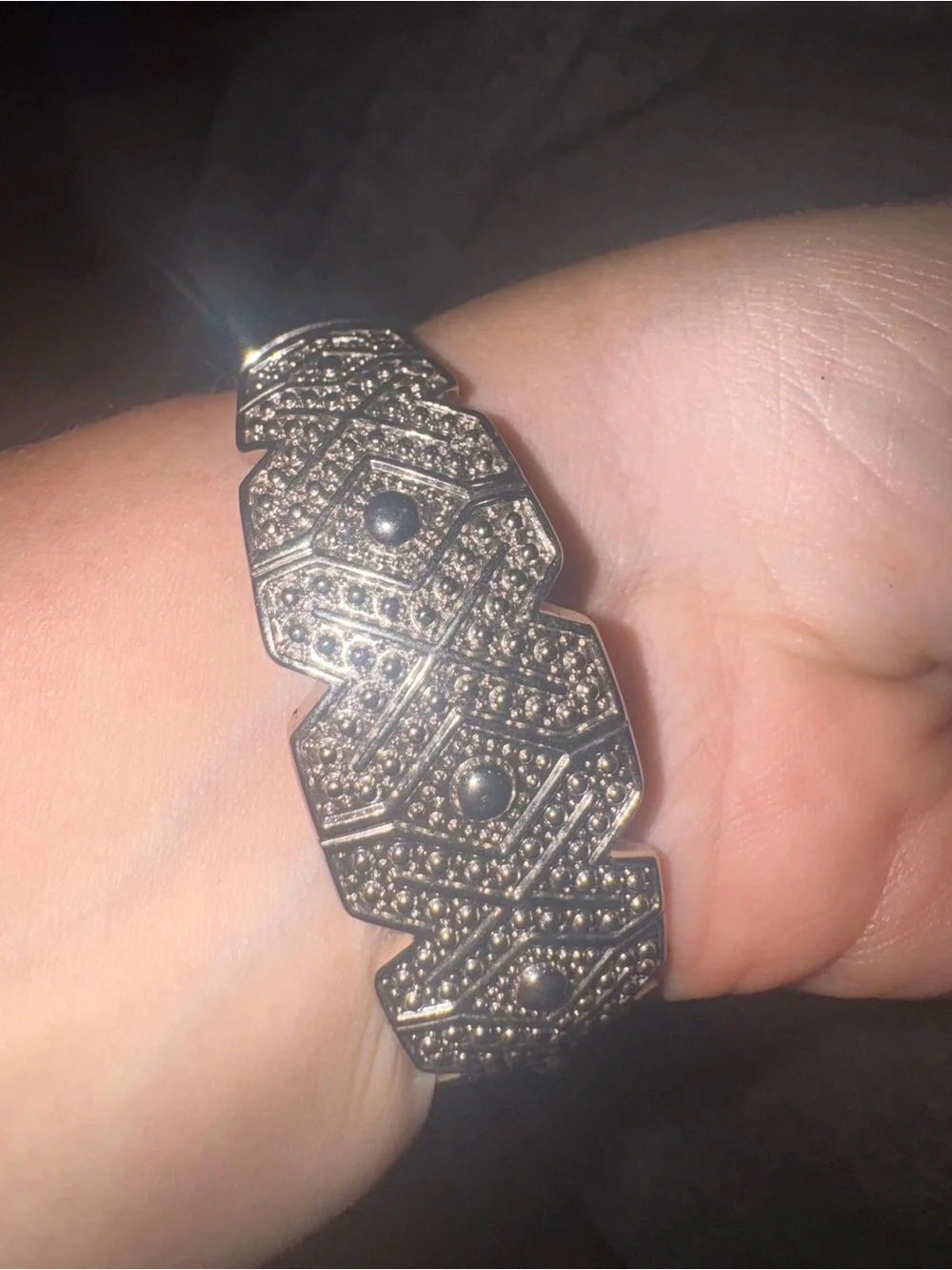 Peck & Peck Silver-Tone Crystal Bracelet Watch